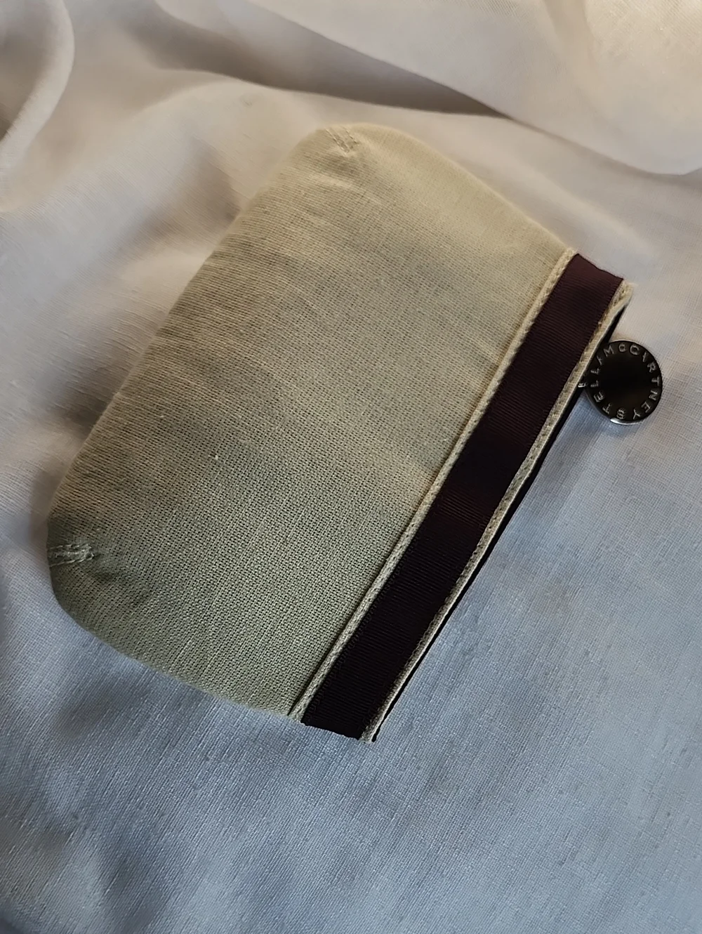 Stella McCartney Luxury Designer Ex Cond Canvas Mini Cosmetic Bag, $38